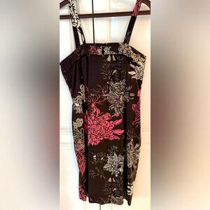 Tailed-made Floral Brown and Pink Women's dress 4